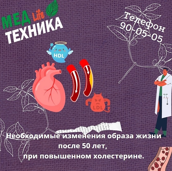 Необходимые изменения образа жизни после 50 лет, при повышенном холестерине.