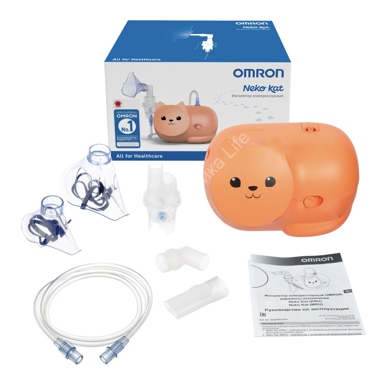 Ингалятор компрессорный детский кошка Omron Neko Kat (MRU)