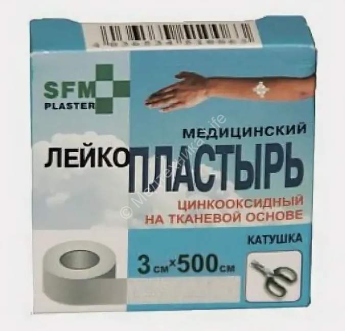 ЛЕЙКОПЛАСТЫРЬ SFM-PLASTER ФИКСИРУЮЩИЙ ТКАНЕВЫЙ 3X500СМ
