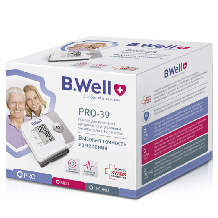 Тонометр автоматический B.Well PRO-39 на запястье