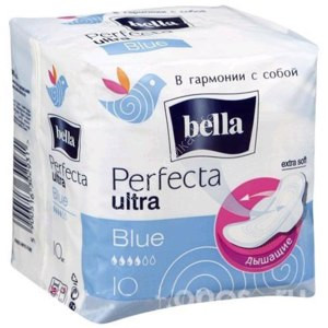 Прокладки гиенические Белла Perfecta ультра  (голубые) №10