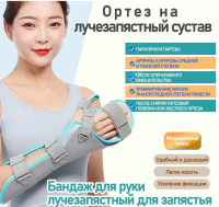 Замена гипса на лучезапястный сустав (серый пластик) универсальный